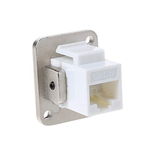 Abwan Rj45-Anschluss, RJ45-D-Socket-Netzwerkanschlussmodul Metallplattenmontage CAT5E CAT6 von Abwan