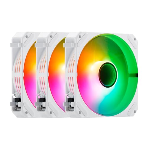 Abysm Gaming Arclight 2.0 3-in-1 Lüfter, Weiß, ARGB-Beleuchtung und serielle Anschlussmöglichkeit von Abysm Gaming