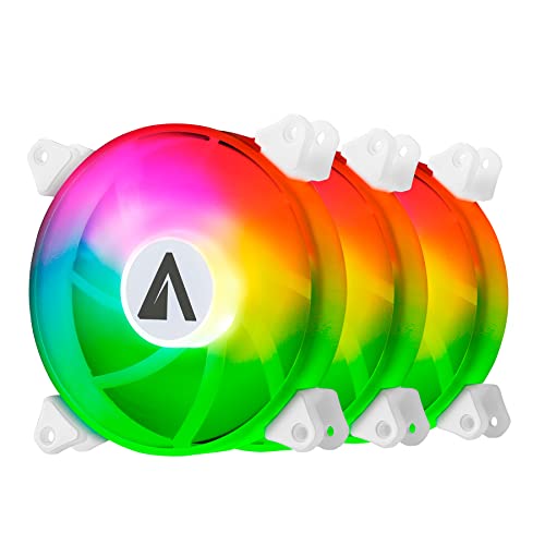 ABYSM ARCLIGHT ARGB Kit 3-in-1 Lüfter mit Fernbedienung, Temperatursensor und PWM, mit 4-Pin-Anschluss zur Steuerung des Kühlsystems von Abysm