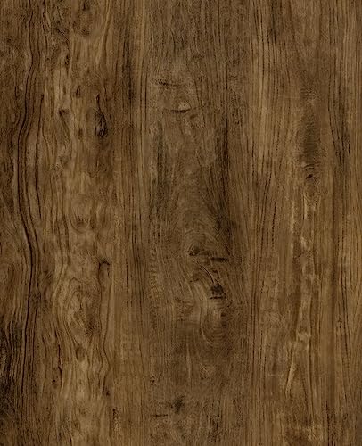 Abyssaly Klebefolie Möbel Holzoptik, Möbelfolie Selbstklebend Folie, Dekorfolie Holzmaserung Tapete, Vintage Braun Möbelaufkleber für Möbel Küche Küchenschrank Wand 40cmX600cm von Abyssaly