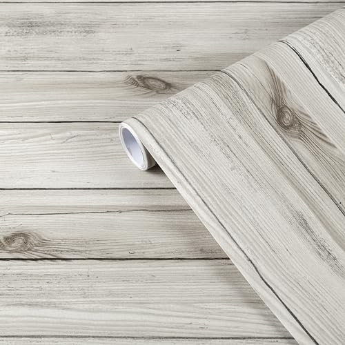 Abyssaly Klebefolie Möbel Holzoptik, Selbstklebende Tapete Eiche, Möbelfolie Selbstklebend Folie Streifen für Wand Fensterbank Schränke Küche Tische Möbelaufkleber 60cm X 500cm von Abyssaly