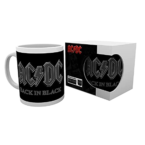 AC DC - Tasse - Back in Black - Kaffeebecher - Logo Mug - Geschenkbox von Abysse Corp