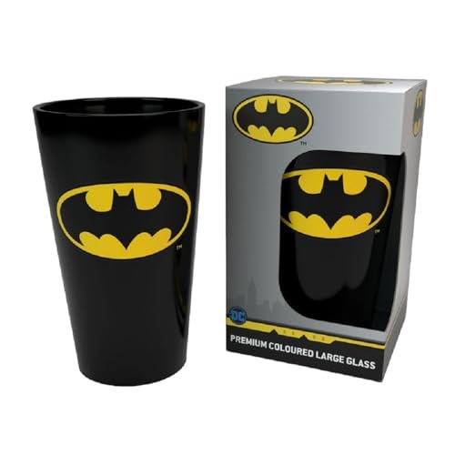 Abysse Corp Batman - Glas - Dark Knight - Logo XXL Trinkglas 400 ml - Geschenkbox von Abysse Corp