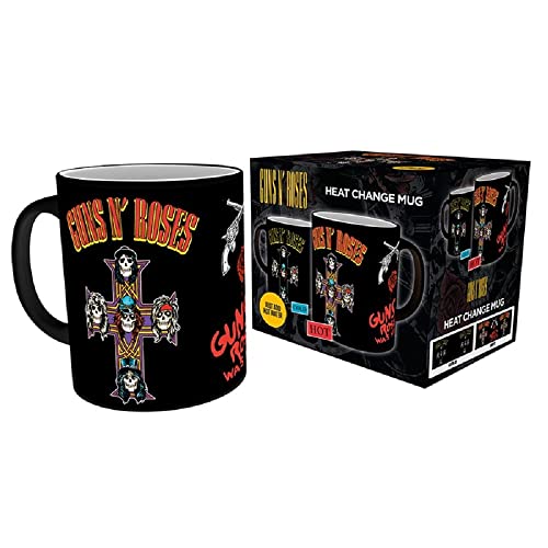 Guns N Roses - Tasse - Appetite for Destruction - Kaffeebecher - Logo - Thermoeffekt Mug - Geschenkbox von Abysse Corp