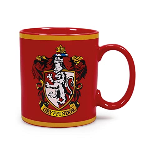Harry Potter - Tasse - Gryffindor Logo - Hogwarts Crest Mug - Kaffeetasse - Rot - Keramik - Geschenkbox von Abysse Corp