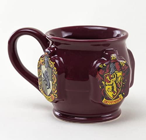 Harry Potter - Tasse - Hogwarts Logo - 3D XXL Kaffeebecher Schulwappem - Gryffindor, Ravenclaw, Hufflepuff, Slytherin - Geschenkbox von Abysse Corp