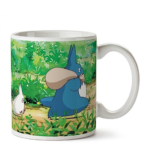 Mein Nachbar Totoro - Tasse - White and Blue - Kaffeebecher - Totoro Kaffeetasse Logo - Mug - Keramik - Geschenkbox von Abysse Corp