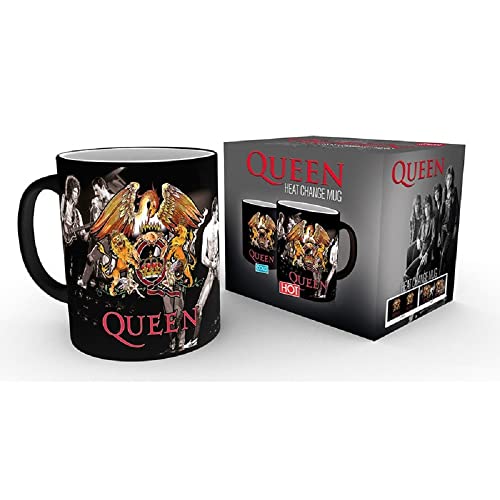 Abysse Queen - Tasse - Freddie Mercury - Kaffeebecher - Logo - Thermoeffekt Mug - Geschenkbox von Abysse Corp