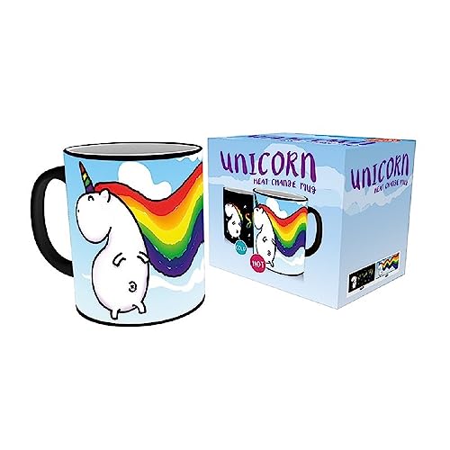 Unicorn - Tasse - Sparkle - Thermoeffekt Kaffeebecher Logo - Einhorn - Keramik - Geschenkbox von Abysse Corp