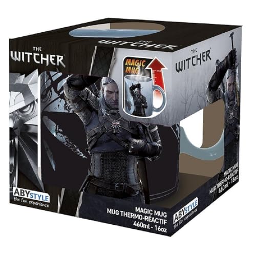 Witcher - Tasse - Geralt von Riva - Thermoeffekt Kaffeebecher Ciri - Mug 460 ml - Geschenkbox von Abysse Corp