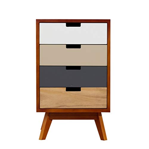 Büroschränke Nordic Wind Nachttisch Einfache Moderne Aktenschrank Hause Lagerung Schubladenschrank Multifunktionale Holz Büro Aktenschrank Filing Cabinet (Color : A) von AcLipS