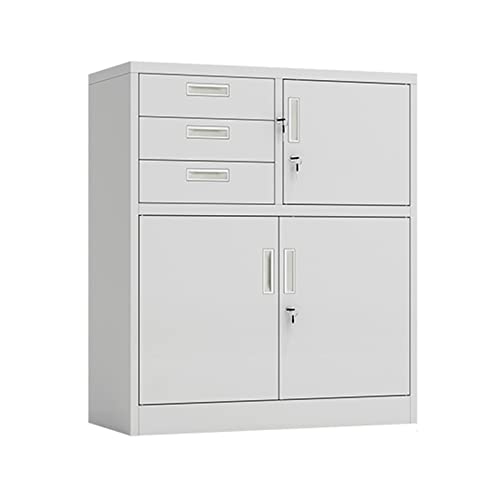 Büroschränke Schubladen-Aktenschrank mit Schloss, Büro-Aktenschrank, Metallschrank, niedriger Schrank, Datenschrank, Heimbüro-Aktenschrank Filing Cabinet (Color : 3, Size : 1.4mm) von AcLipS