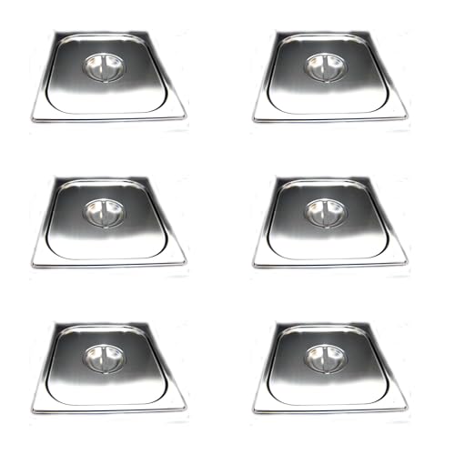 AcMax 6 Stück GN 2/3 Gastronormbehälter GN-Behälter Edelstahl Deckel Gastronorm AcMax 6 Stück GN 2/3 Gastronormbehälter GN-Behälter Edelstahl Deckel Gastronorm von AcMax
