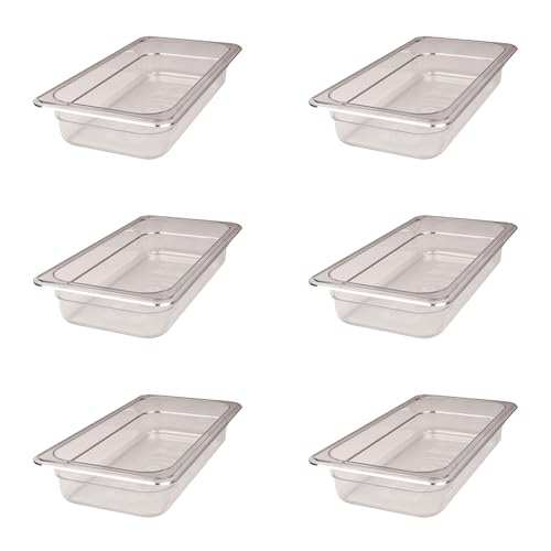 AcMax 6 Stück Kunststoff GN 1/3 Gastronormbehälter GN-Behälter 2,5 Liter Tiefe 65mm Gastronorm von AcMax