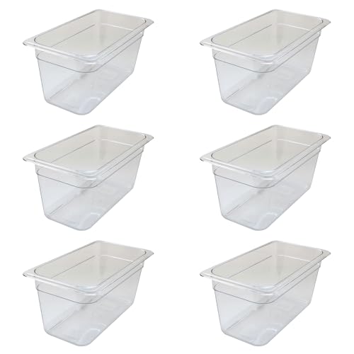 AcMax 6 Stück Kunststoff GN 1/3 Gastronormbehälter GN-Behälter 5,7 Liter tief 150mm Gastronorm von AcMax