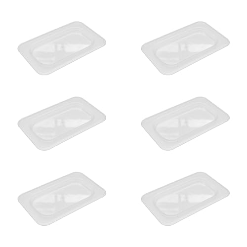 AcMax 6 Stück Polycarbonat Deckel GN 1/9 Gastronormbehälter GN-Behälter Gastronorm Kunststoff von AcMax