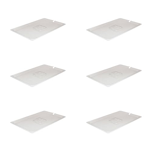 AcMax 6 Stück Polycarbonat Deckel mit Aussparung GN 1/1 Gastronormbehälter GN-Behälter Gastronorm Kunststoff von AcMax