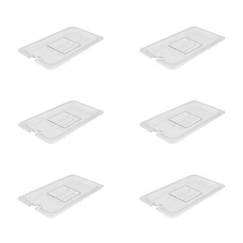 AcMax 6 Stück Polycarbonat Deckel mit Aussparung GN 1/3 Gastronormbehälter GN-Behälter Gastronorm Kunststoff von AcMax