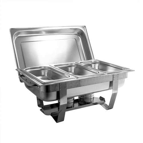 AcMax Chafing Dish Speisenwärmer Warmhaltebehälter GN-Behälter Edelstahl 11 tlg. SET von AcMax