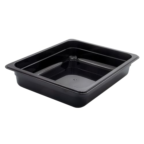 AcMax GN 1/2 Gastronormbehälter GN-Behälter 4 Liter Tiefe 65mm Kunststoff schwarz von AcMax