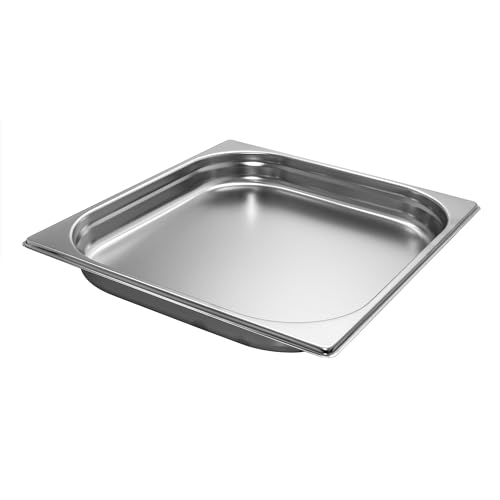 AcMax GN 2/3 Gastronormbehälter GN-Behälter Edelstahl 2,3 Liter Tiefe 40mm Gastronorm von AcMax
