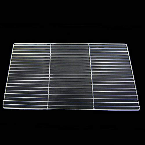 AcMax Grillrost Grillgitter Grill Rost Grillaufsatz 53x32,5cm verchromt eckig GN1/1 von AcMax