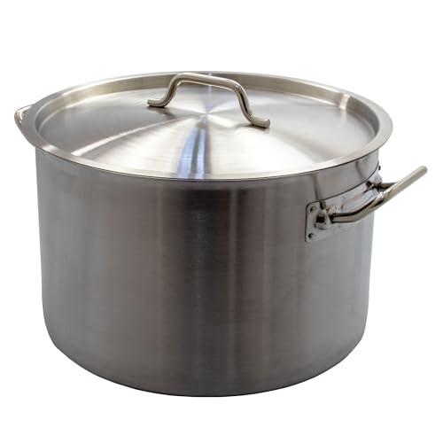 AcMax Kochtopf Gastrotopf Topf 24 Liter Edelstahl mit Deckel Großküche Gastronomie von AcMax