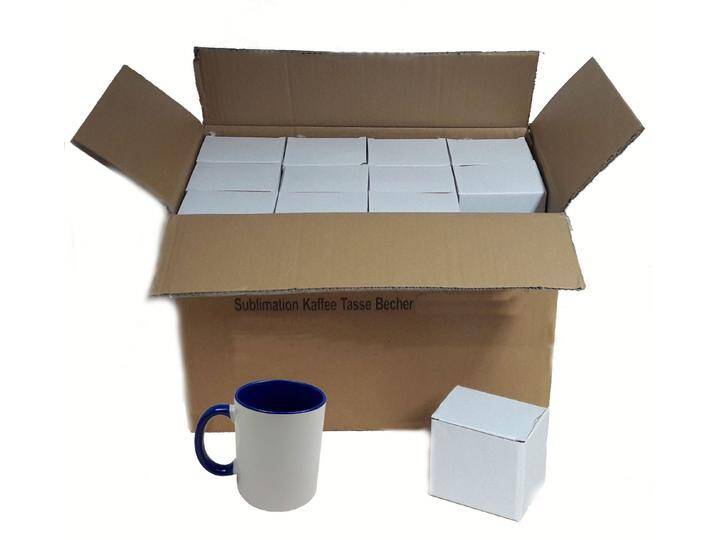 AcMax Tasse 36 Stück Sublimation Kaffee Tassen Becher WEISS - HENKEL navy blue AcMax Tasse 36 Stück Sublimation Kaffee Tassen Becher WEISS - HENKEL navy blue von AcMax