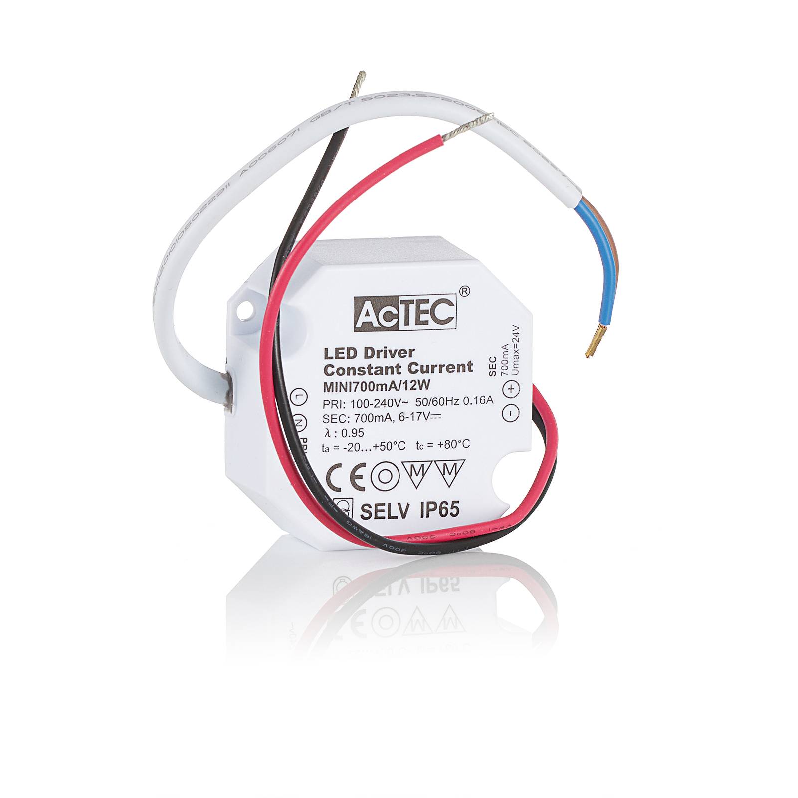 AcTEC Mini LED-Treiber CC 700mA, 12W, IP65 von AcTEC