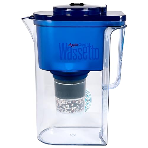 Wasserfilter AcalaQuell® Wassetto | Blau | Aktivkohle Wasserfilter | Höchste Filterleistung - mehrschichtig | BPA u. BPB frei | ReNaWa® - Technology | Kreiert köstlich schmeckendes, wohltuendes Wasser von Acala Quell