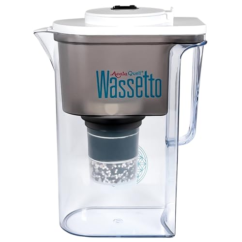 Wasserfilter AcalaQuell® Wassetto | Weiß | Aktivkohle Wasserfilter | Höchste Filterleistung - mehrschichtig | BPA u. BPB frei | ReNaWa® - Technology | Kreiert köstlich schmeckendes, wohltuendes Wasser von Acala Quell