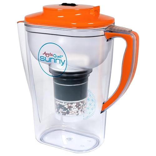 Wasserfilter AcalaQuell Sunny | Orange | Kannenfilter | Aktivkohle Wasserfilter | Kreiert köstlich schmeckendes, wohltuendes Wasser von Acala Quell