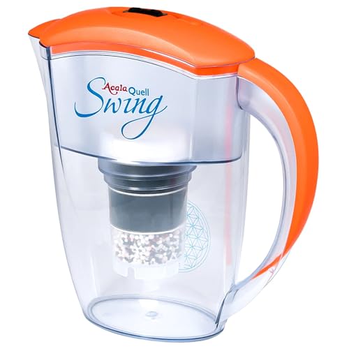 Wasserfilter AcalaQuell Swing | Orange | Kannenfilter mit höchster Filterleistung | Mehrschichtige Filterkartusche | PI-Technology | Kreiert köstlich schmeckendes, wohltuendes Wasser von Acala Quell