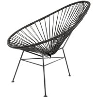 Acapulco Design - Acapulco Chair, Leder schwarz / schwarz von Acapulco Design