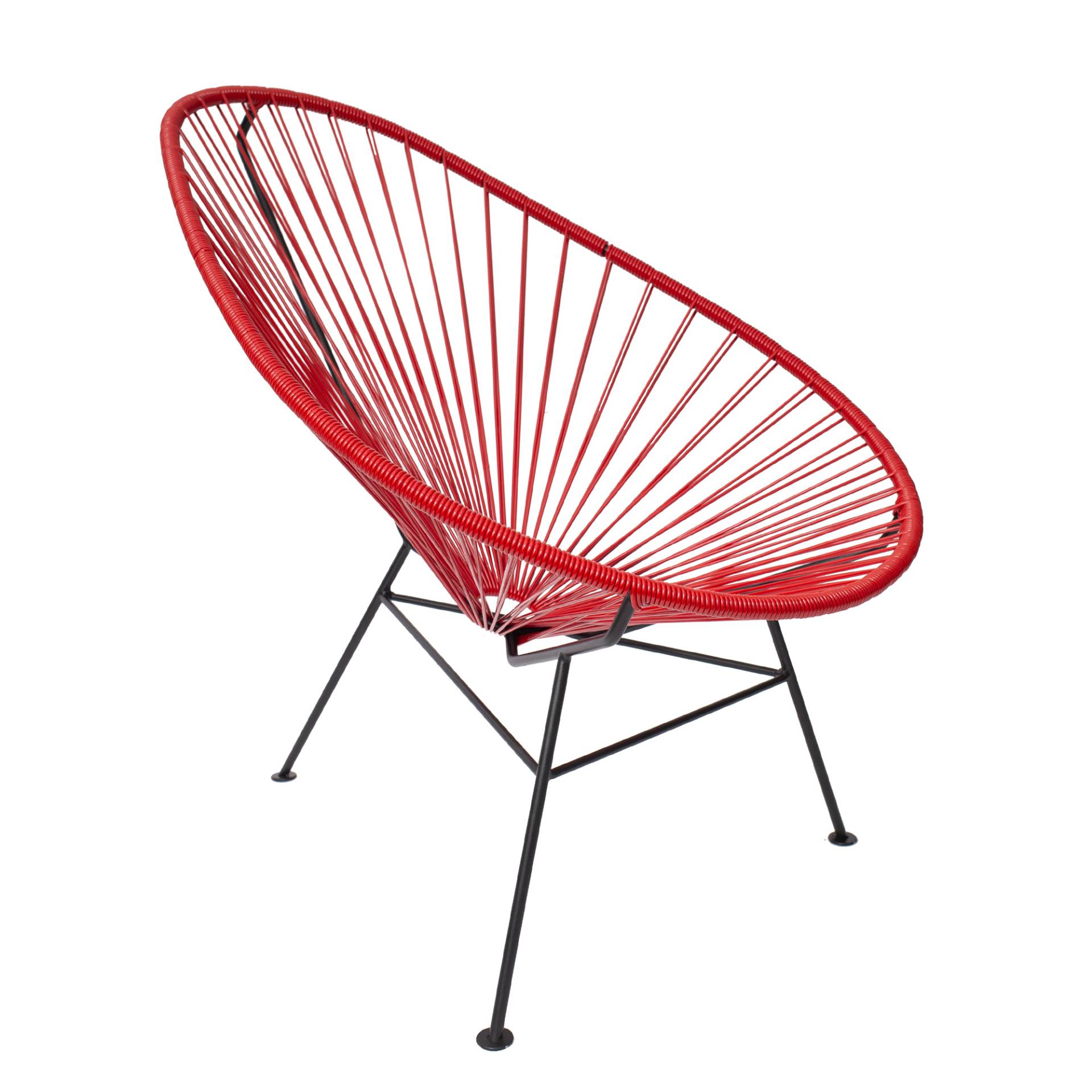 Acapulco Design - Acapulco Classic Chair - rot, schwarz/Sitzfläche PVC/Gestell Stahl pulverbeschichtet/BxHxD 70x90x95cm von Acapulco Design