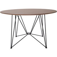 Acapulco Design - The Ring Table, H 74 x Ø 120 cm, Nussbaum Furnier / schwarz von Acapulco Design
