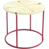 Acapulco Design - The Side Table, mesita, CDMX_2, eggshell / burgundy red von Acapulco Design