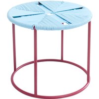 Acapulco Design - The Side Table, mesita, ICDMX_1, hellblau / burgunderrot von Acapulco Design