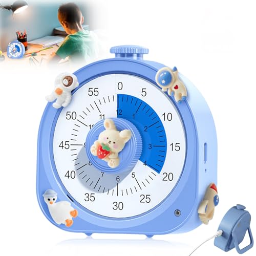 Acboor Visueller Timer wiederaufladbar, 60 Minuten Countdown Timer Visual Time Timer Kurzzeitmesser Digital Countdown Timer für Kinder Erwachsene Homeschool Supplies Study Tool von Acboor