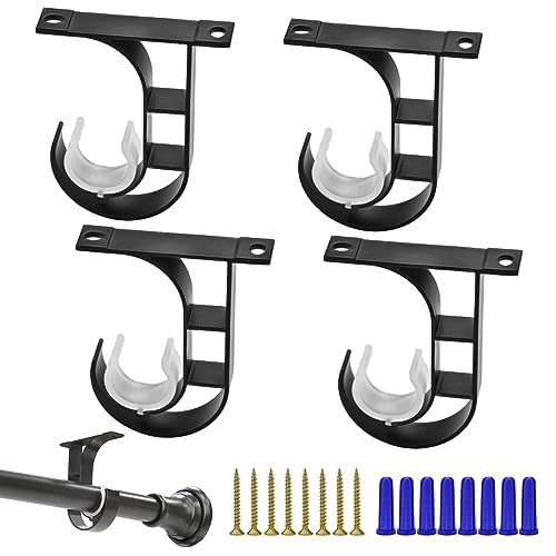Ceiling Curtain Rod Bracket Heavy Duty Ceiling Mount Curtain Rod Ceiling Curtain Rods Hooks Hangers Curtain Rod Holders Fitting for 1 to 1.2 Inch Drapery Rods, 4 Pack Ceiling Curtain Rod Bracket Heavy Duty Ceiling Mount Curtain Rod Ceiling Curtain Rods Hooks Hangers Curtain Rod Holders Fitting for 1 to 1.2 Inch Drapery Rods, 4 Pack von AccEncyc