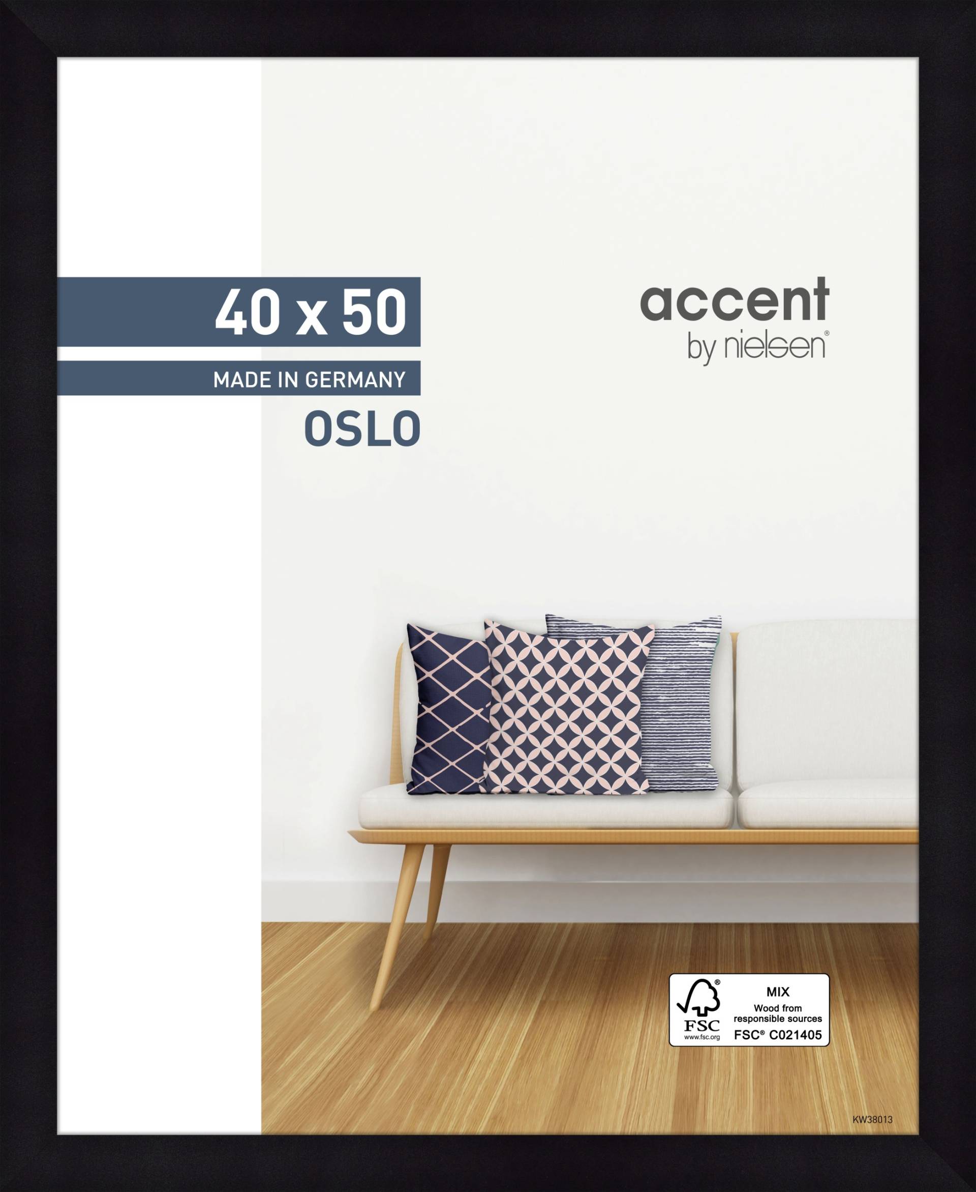 Accent by Nielsen Holz Bilderrahmen Oslo ca. 40x50cm in Farbe Black Accent by Nielsen Holz Bilderrahmen Oslo ca. 40x50cm in Farbe Black von Accent by Nielsen
