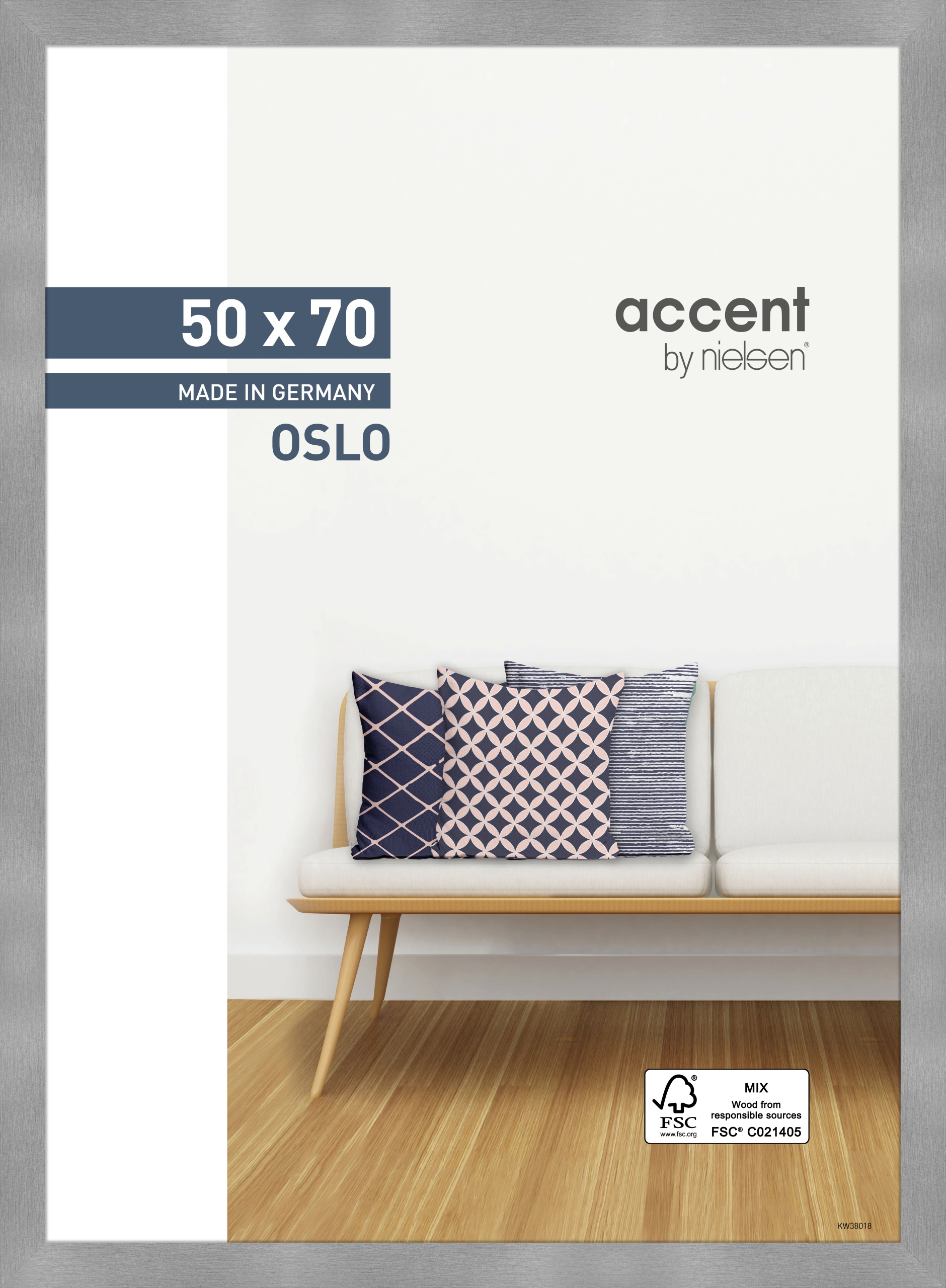 Accent by Nielsen Holz Bilderrahmen Oslo ca. 50x70cm in Farbe Silver Accent by Nielsen Holz Bilderrahmen Oslo ca. 50x70cm in Farbe Silver von Accent by Nielsen