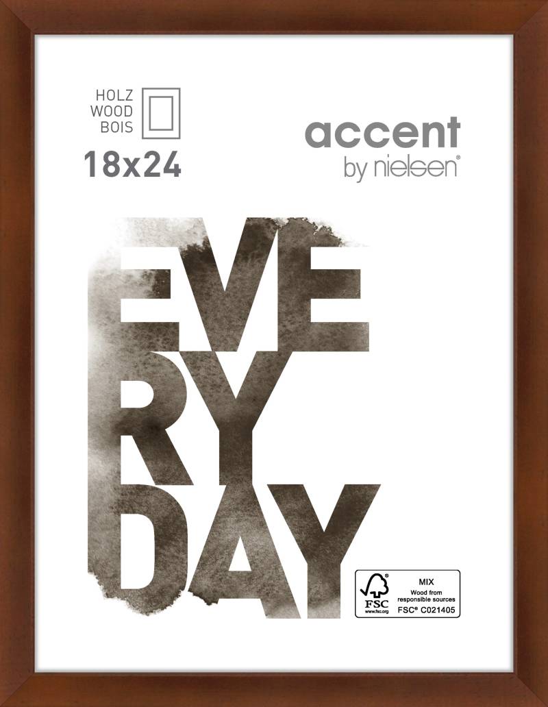 Accent by Nielsen Holz Bilderrahmen Zoom ca. 18x24cm in Farbe Walnut Accent by Nielsen Holz Bilderrahmen Zoom ca. 18x24cm in Farbe Walnut von Accent by Nielsen