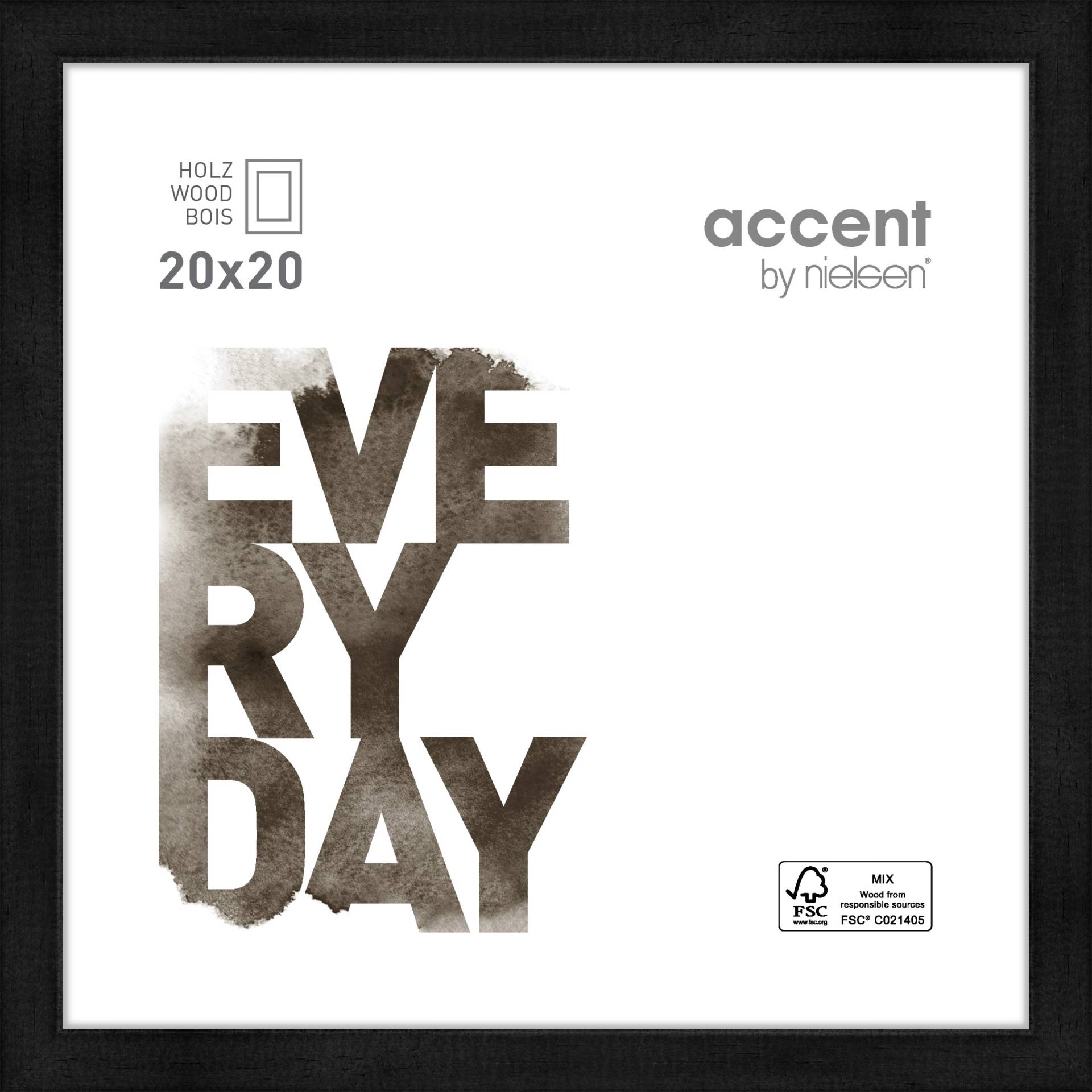 Accent by Nielsen Holz Bilderrahmen Zoom ca. 20x20cm in Farbe Black Accent by Nielsen Holz Bilderrahmen Zoom ca. 20x20cm in Farbe Black von Accent by Nielsen