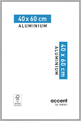 accent by nielsen Aluminium Bilderrahmen Accent, 40x60 cm, Silber Matt von accent by nielsen