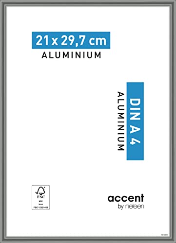 accent by nielsen Aluminium Bilderrahmen Accent, 21x29,7 cm (A4), Stahlgrau von accent by nielsen