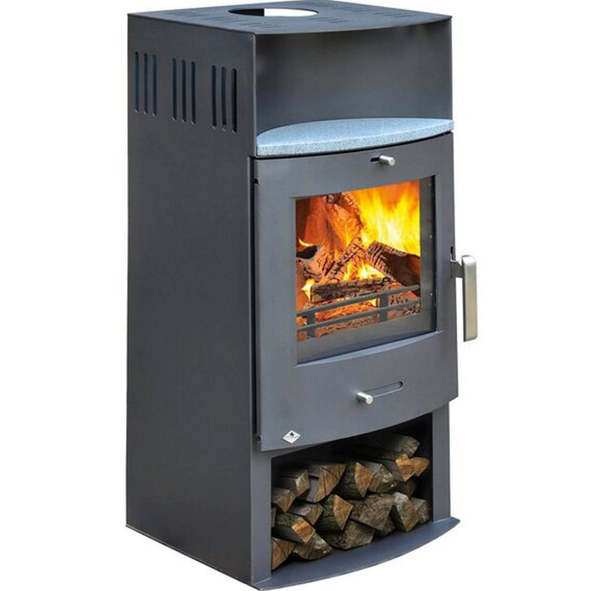 Accente International Kaminofen 'Arezzo' grau 7 kW von Accente International