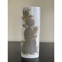 Mid Century Rosenthal Björn Wiinblad Samuramat Serie Gold Dekor Vase 8 5/8" H von AccentsAntiquesMore