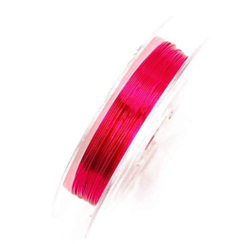 Hochwertiger Aluminiumdraht für Schmuckherstellung und Bastelarbeiten, 0,4 mm, 1 mm, 1,5 mm und 2 mm, 20 Farben zur Auswahl (Hot Pink, 0,4 mm) von Accessories Attic