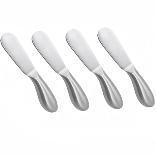 4 Pcs Spreader Knife Set,Stainless Steel Multipurpos Cheese and Butter Spreader Knives Charcuterie Utensils Cheese Knives Butter Knife Spreader for Cheese Cold Butter Jam Pastry Making 4 Pcs Spreader Knife Set,Stainless Steel Multipurpos Cheese and Butter Spreader Knives Charcuterie Utensils Cheese Knives Butter Knife Spreader for Cheese Cold Butter Jam Pastry Making von Accfore